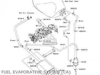 FUEL EVAPORATIVE SYSTEM (CA) - ZX600M1 NINJA ZX6RR 2004 USA CALIFORNIA CANADA
