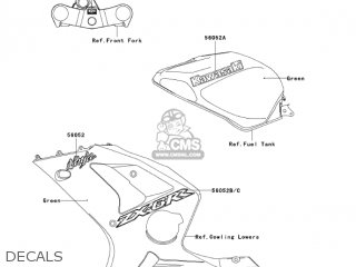 DECALS - ZX600M1 NINJA ZX6RR 2004 USA CALIFORNIA CANADA