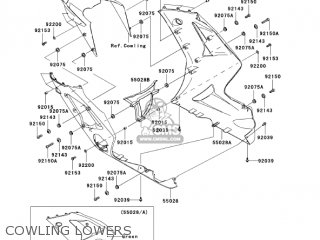 COWLING LOWERS - ZX600M1 NINJA ZX6RR 2004 USA CALIFORNIA CANADA