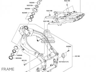 FRAME - ZX600M1 NINJA ZX6RR 2004 USA CALIFORNIA CANADA