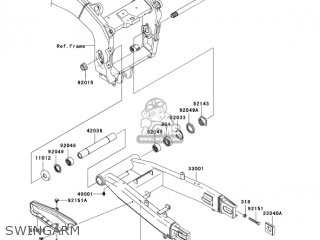 SWINGARM - ZX600M1 NINJA ZX6RR 2004 USA CALIFORNIA CANADA
