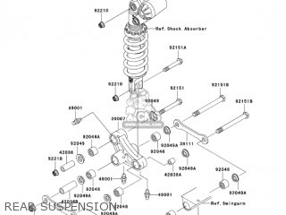 REAR SUSPENSION - ZX600M1 NINJA ZX6RR 2004 USA CALIFORNIA CANADA