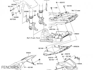 FENDERS - ZX600M1 NINJA ZX6RR 2004 USA CALIFORNIA CANADA