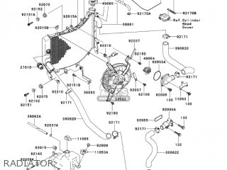 RADIATOR - ZX600M1 NINJA ZX6RR 2004 USA CALIFORNIA CANADA