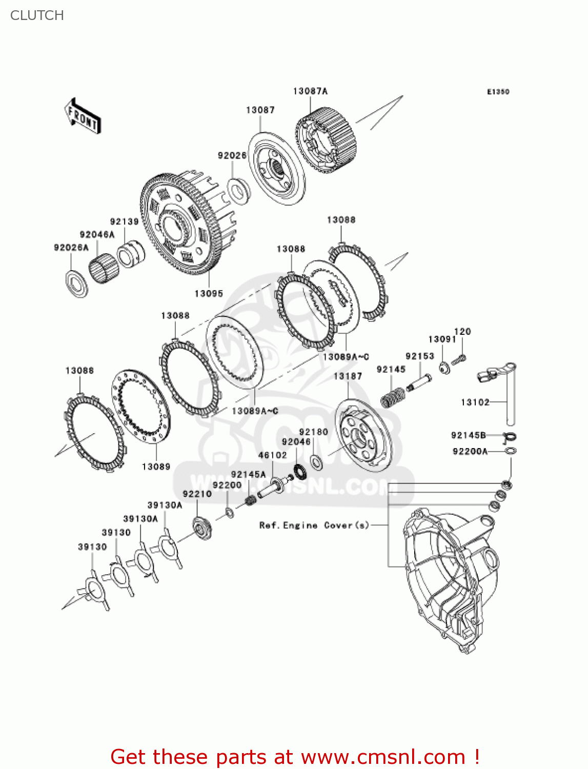 CLUTCH ZX600N1 NINJA ZX6RR 2005 USA CALIFORNIA CANADA