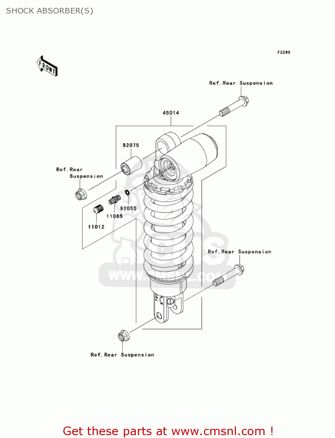 SHOCK ABSORBER(S) ZX600N1 NINJA ZX6RR 2005 USA CALIFORNIA CANADA