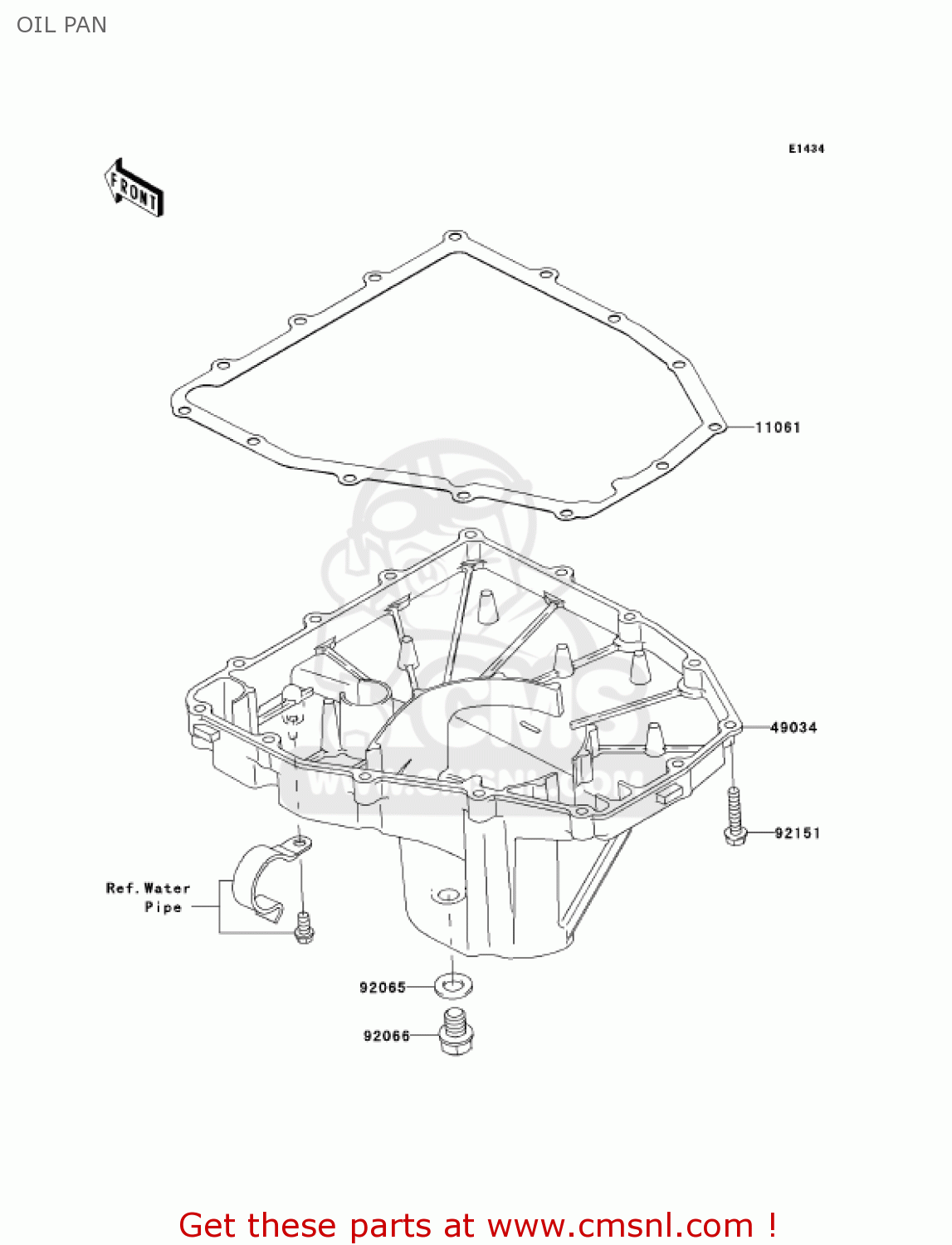 OIL PAN ZX600N1 NINJA ZX6RR 2005 USA CALIFORNIA CANADA