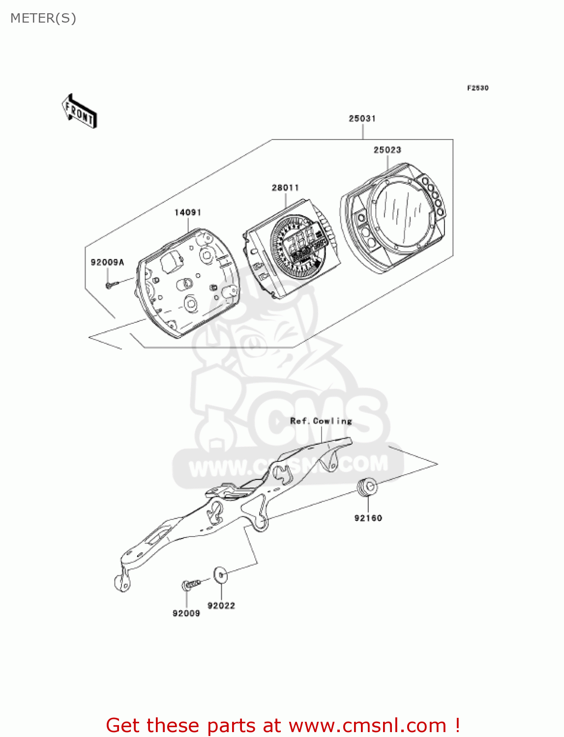 METER(S) ZX600N1 NINJA ZX6RR 2005 USA CALIFORNIA CANADA