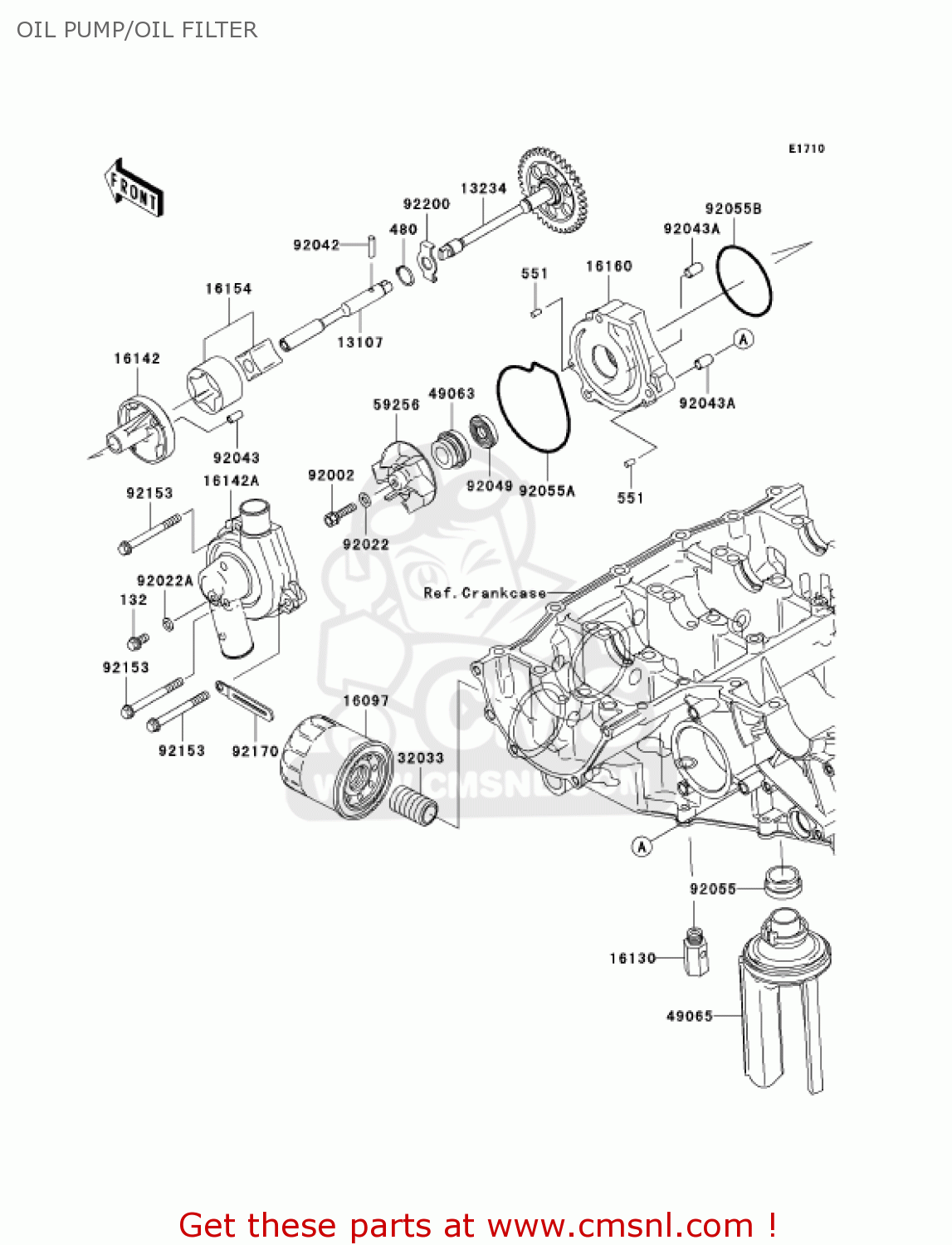OIL PUMP/OIL FILTER ZX600N1 NINJA ZX6RR 2005 USA CALIFORNIA CANADA