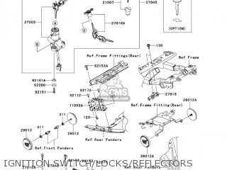IGNITION SWITCH/LOCKS/REFLECTORS - ZX600N1 NINJA ZX6RR 2005 USA CALIFORNIA CANADA