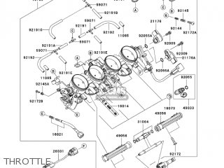 THROTTLE - ZX600N1 NINJA ZX6RR 2005 USA CALIFORNIA CANADA