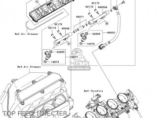 TOP FEED INJECTER - ZX600N1 NINJA ZX6RR 2005 USA CALIFORNIA CANADA