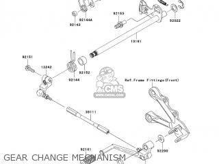 GEAR CHANGE MECHANISM - ZX600N1 NINJA ZX6RR 2005 USA CALIFORNIA CANADA