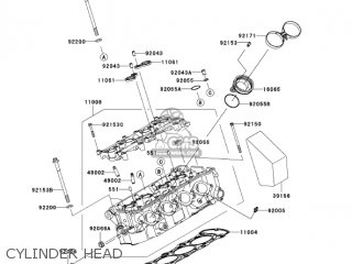 CYLINDER HEAD - ZX600N1 NINJA ZX6RR 2005 USA CALIFORNIA CANADA