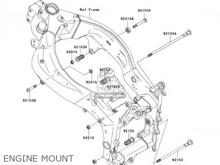 ENGINE MOUNT - ZX600N1 NINJA ZX6RR 2005 USA CALIFORNIA CANADA