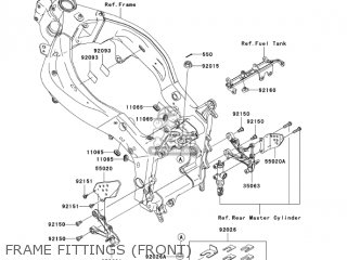 FRAME FITTINGS (FRONT) - ZX600N1 NINJA ZX6RR 2005 USA CALIFORNIA CANADA