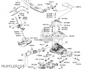 MUFFLER(S) - ZX600N1 NINJA ZX6RR 2005 USA CALIFORNIA CANADA