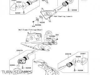 TURN SIGNALS - ZX600N1 NINJA ZX6RR 2005 USA CALIFORNIA CANADA