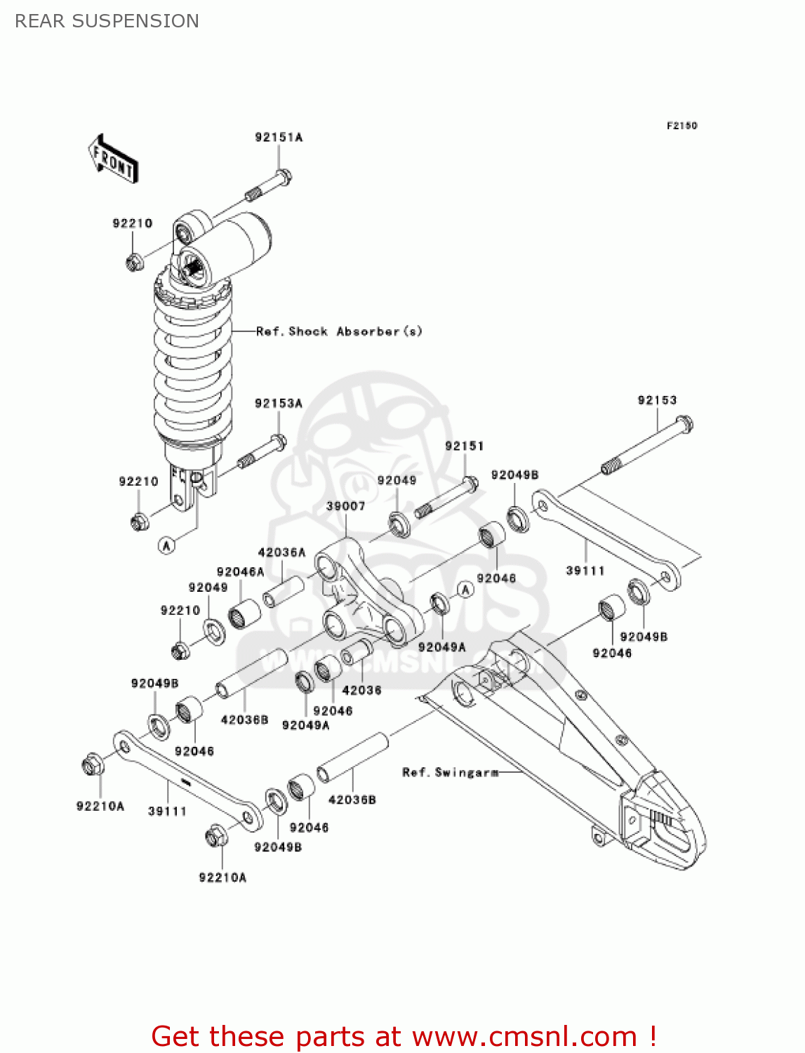 REAR SUSPENSION ZX600N6F NINJA ZX6RR 2006 CALIFORNIA