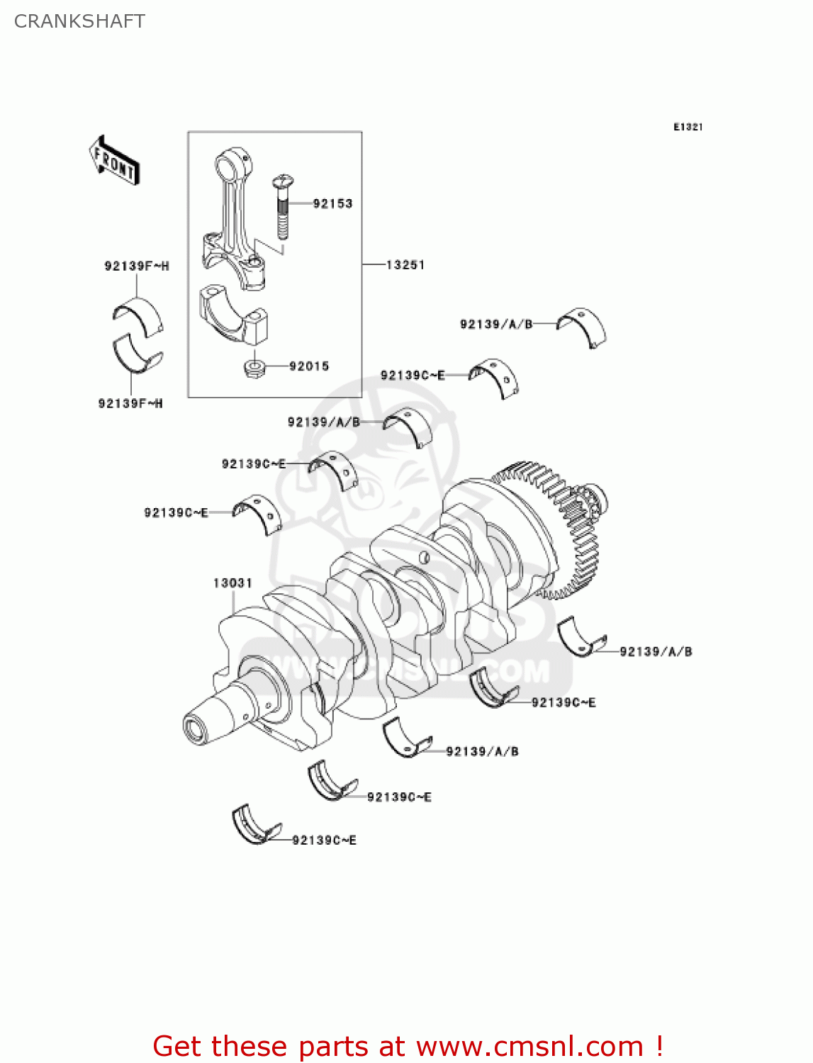 CRANKSHAFT ZX600N6F NINJA ZX6RR 2006 CALIFORNIA