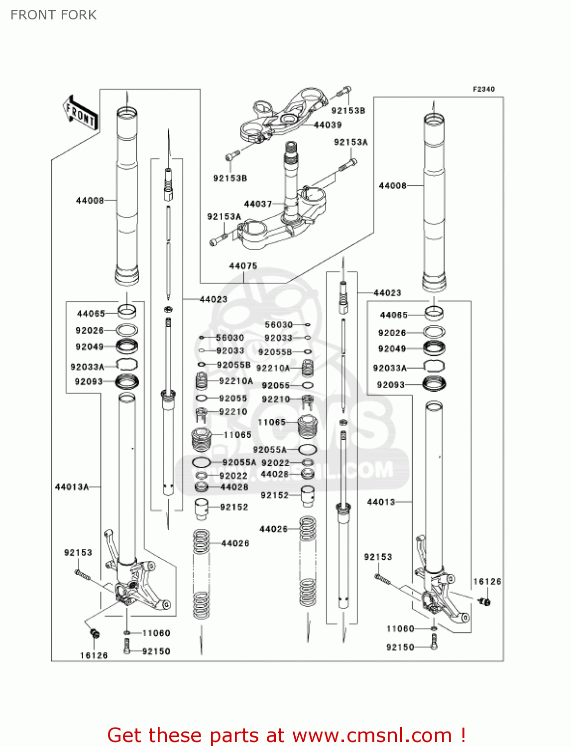 FRONT FORK ZX600N6F NINJA ZX6RR 2006 CALIFORNIA