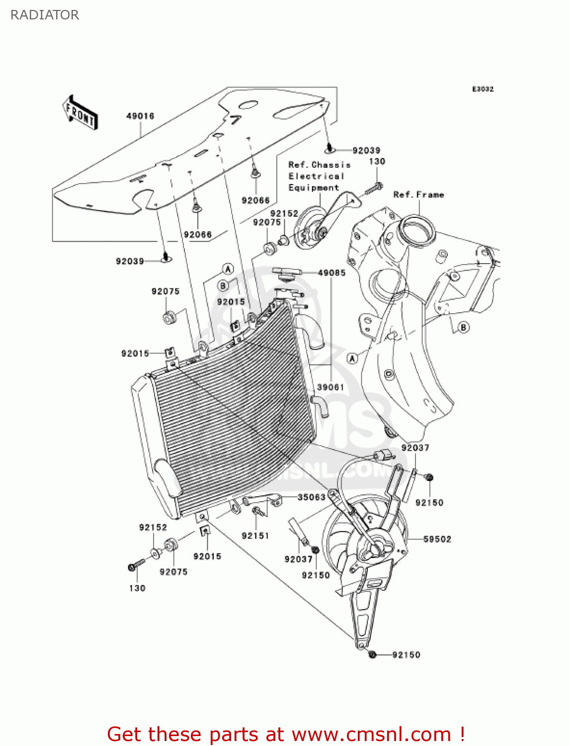 RADIATOR ZX600N6F NINJA ZX6RR 2006 CALIFORNIA