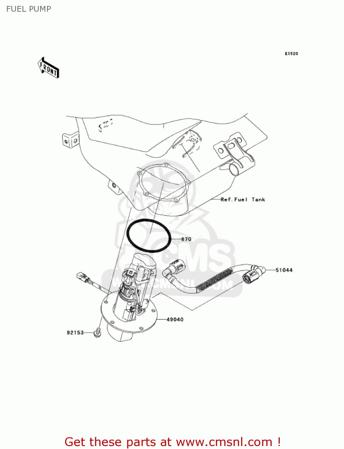 FUEL PUMP ZX600N6F NINJA ZX6RR 2006 CALIFORNIA