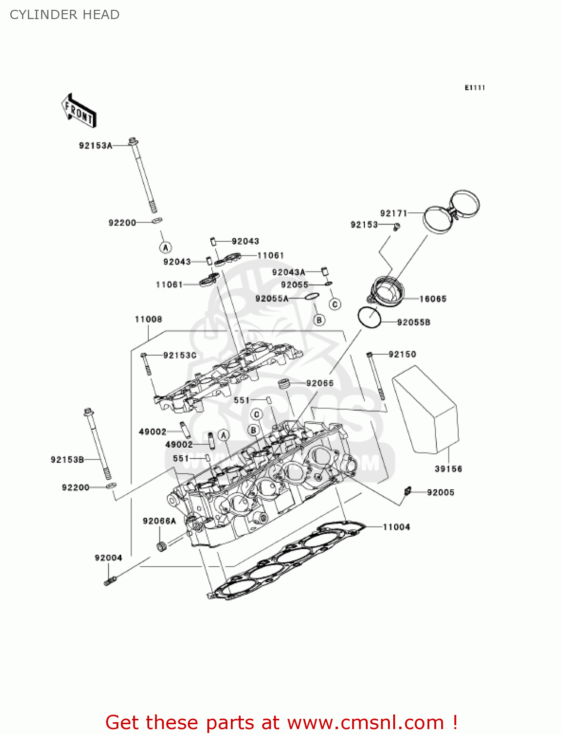 CYLINDER HEAD ZX600N6F NINJA ZX6RR 2006 CALIFORNIA