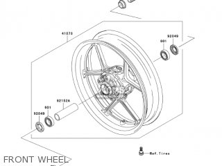 FRONT WHEEL - ZX600N6F NINJA ZX6RR 2006 CALIFORNIA