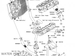 WATER PIPE - ZX600N6F NINJA ZX6RR 2006 CALIFORNIA