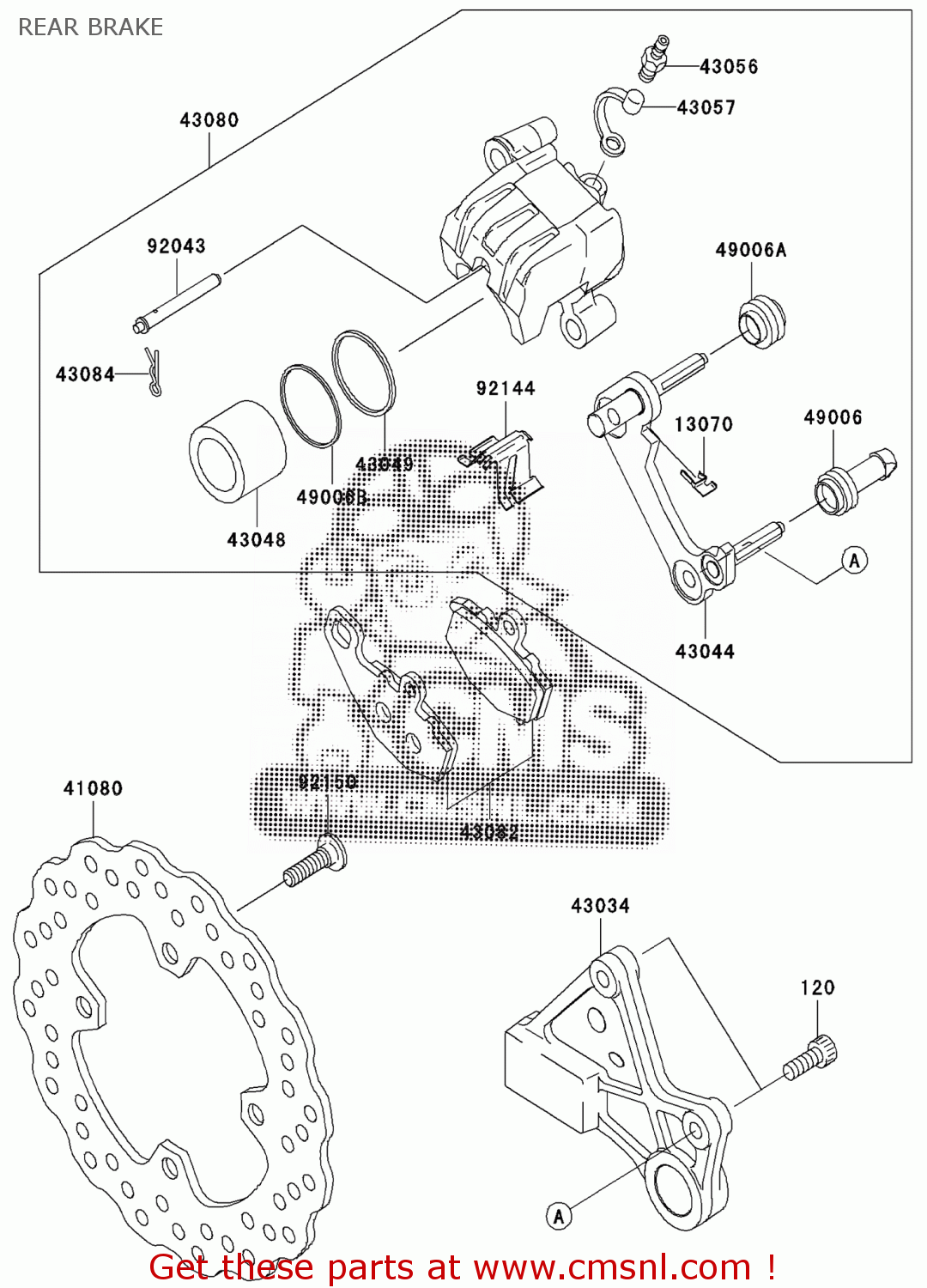 Kawasaki ZX600P7F NINJA ZX6R 2007 EUROPE,MIDDLE EAST,AFRICA,UK,FR REAR