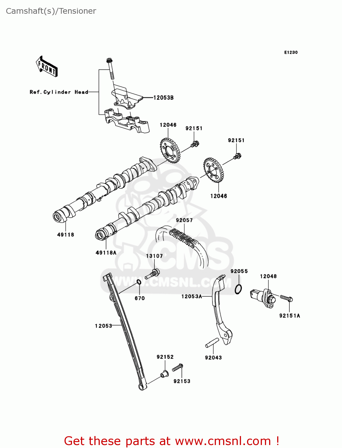 Kawasaki ZX600P7F NINJA ZX6R 2007 USA Camshaft(s)/Tensioner buy
