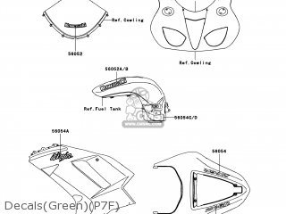 Kawasaki ZX600P7F NINJA ZX6R 2007 USA parts lists and schematics