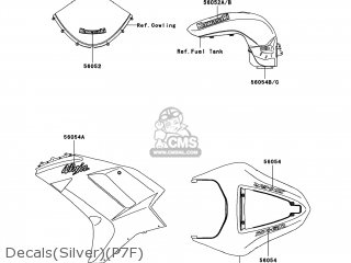 Kawasaki ZX600P7F NINJA ZX6R 2007 USA parts lists and schematics