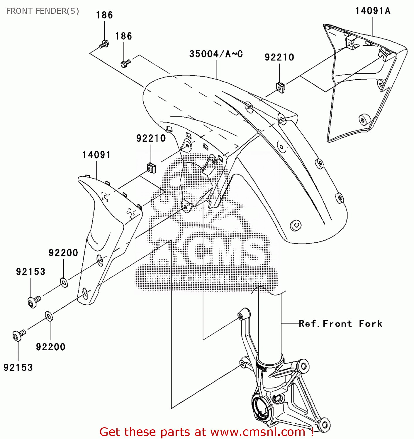 Kawasaki ZX600P8F NINJA ZX6R 2008 EUROPE,MIDDLE EAST,AFRICA,UK,FR FRONT