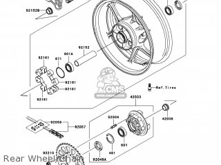 Kawasaki ZX600P8F NINJA ZX6R 2008 USA parts lists and schematics