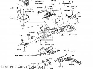 Kawasaki Kawasaki ZX600P8FA NINJA ZX6R 2008 USA parts lists