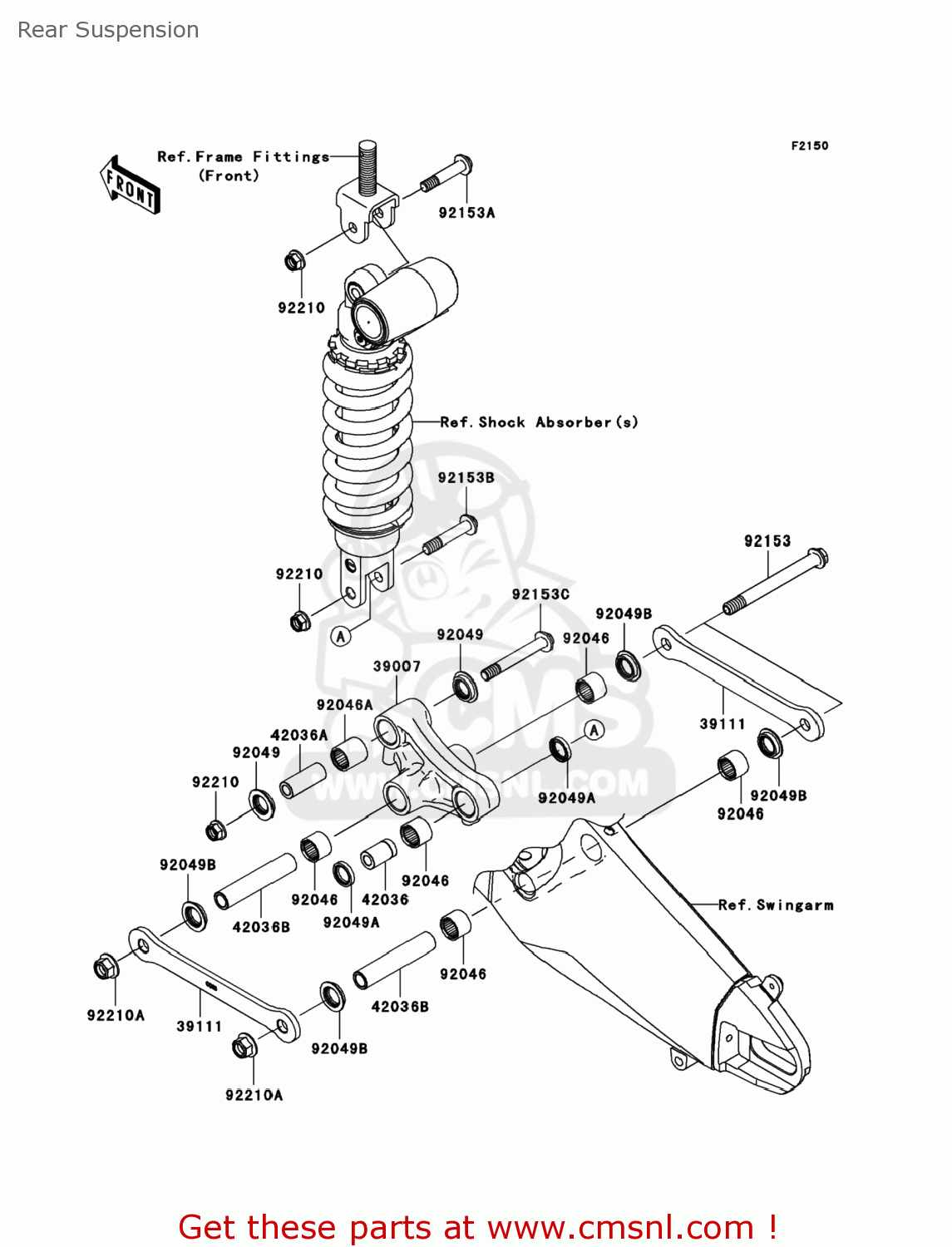 Kawasaki ZX600R9F NINJA ZX6R 2009 USA Rear Suspension - buy