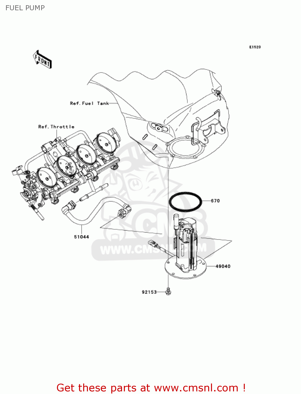 FUEL PUMP ZX636B1 NINJA ZX6R 2003 USA CALIFORNIA CANADA