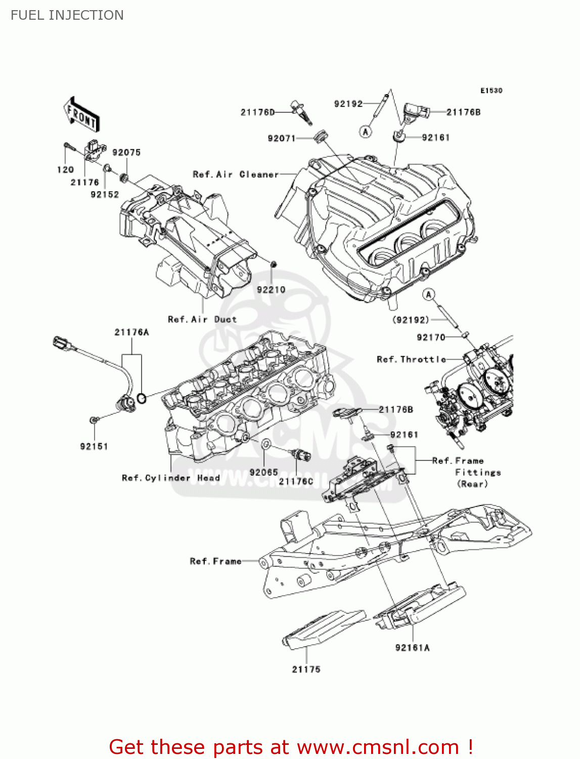 FUEL INJECTION ZX636B1 NINJA ZX6R 2003 USA CALIFORNIA CANADA
