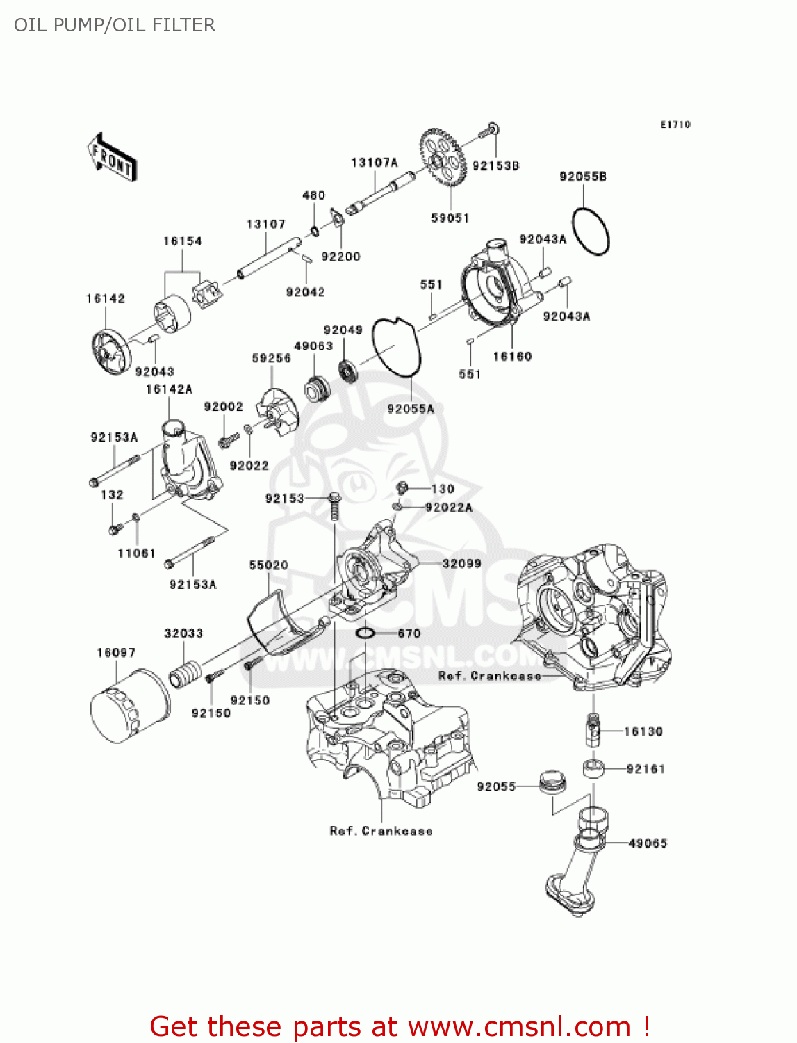 OIL PUMP/OIL FILTER ZX636B1 NINJA ZX6R 2003 USA CALIFORNIA CANADA