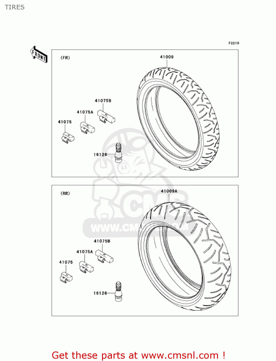 TIRES ZX636B1 NINJA ZX6R 2003 USA CALIFORNIA CANADA