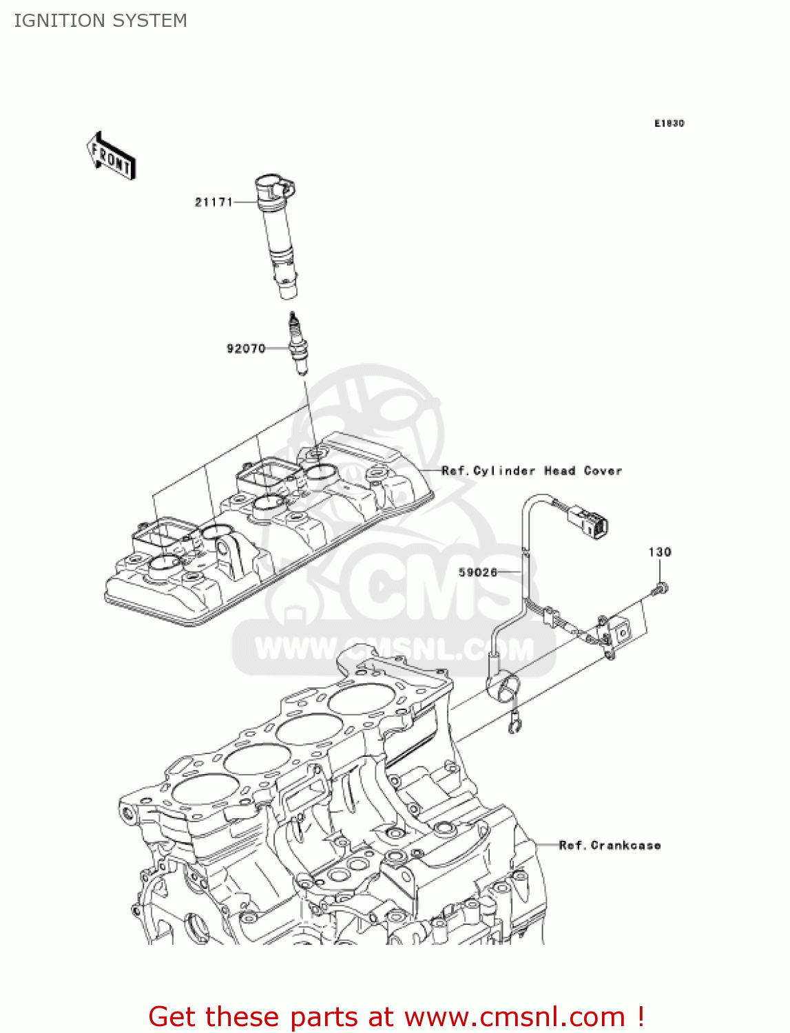 IGNITION SYSTEM ZX636B1 NINJA ZX6R 2003 USA CALIFORNIA CANADA