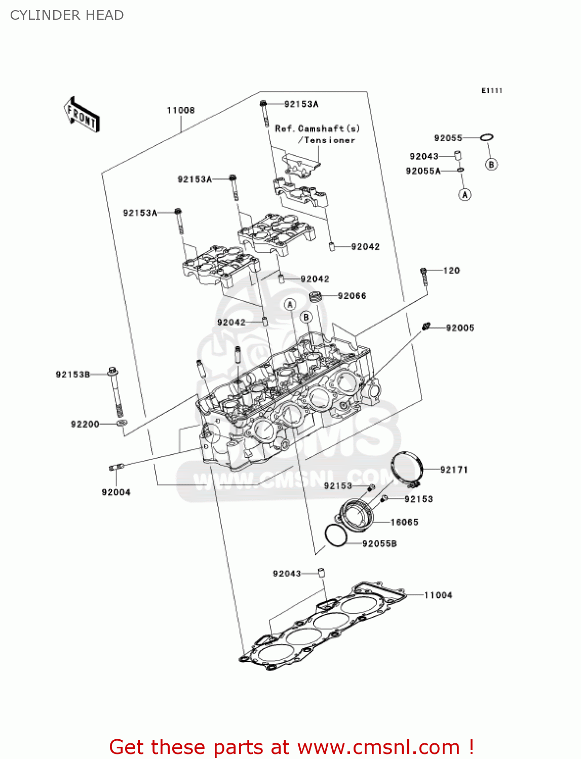 CYLINDER HEAD ZX636B1 NINJA ZX6R 2003 USA CALIFORNIA CANADA