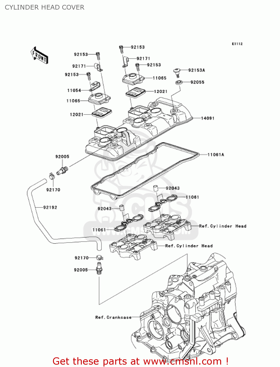 CYLINDER HEAD COVER ZX636B1 NINJA ZX6R 2003 USA CALIFORNIA CANADA