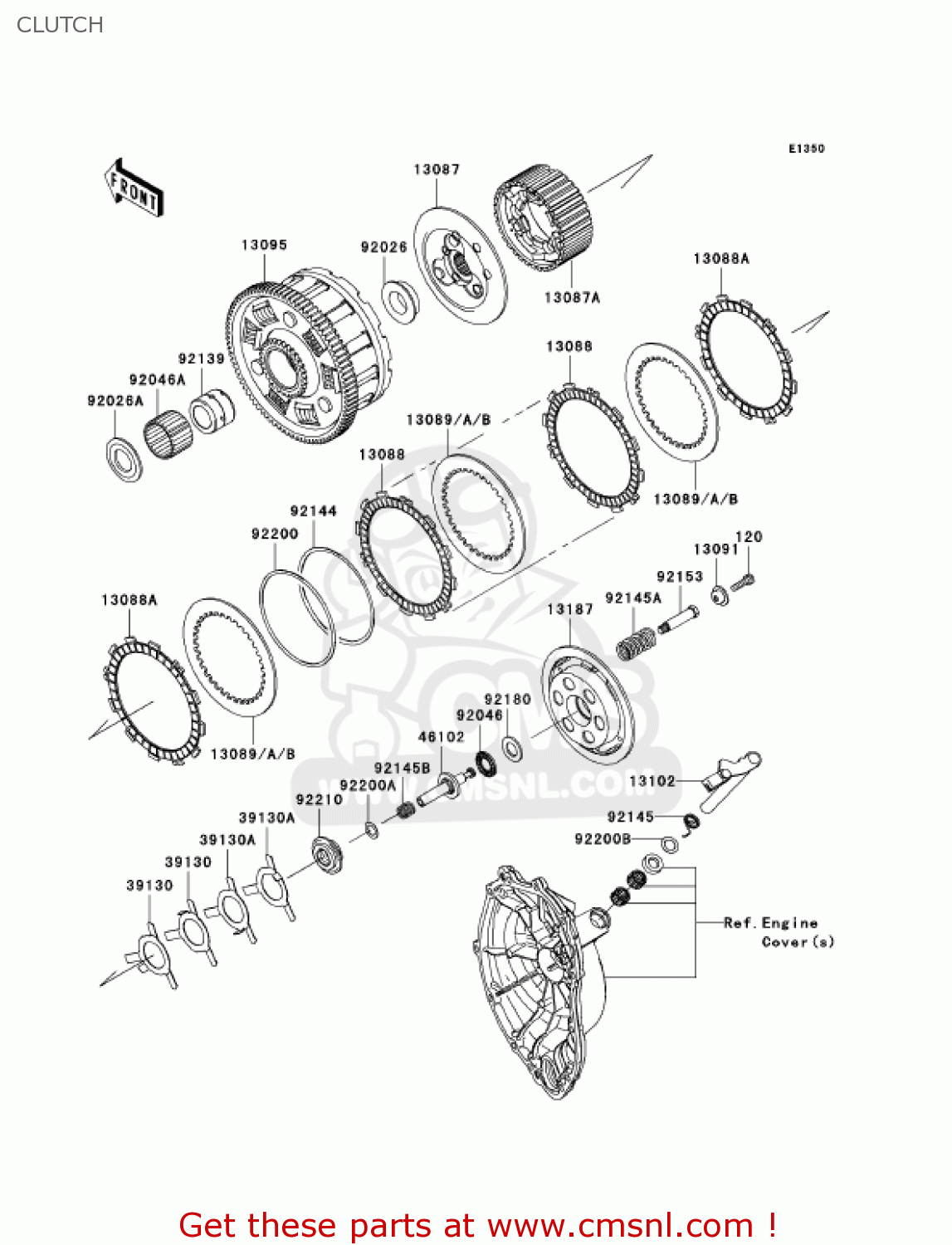 CLUTCH ZX636B1 NINJA ZX6R 2003 USA CALIFORNIA CANADA