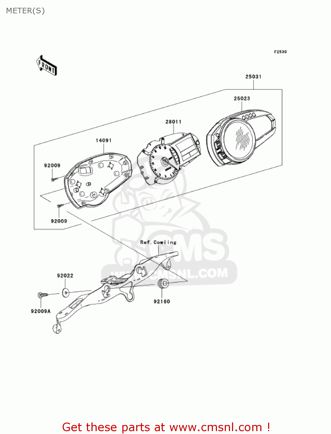 METER(S) ZX636B1 NINJA ZX6R 2003 USA CALIFORNIA CANADA