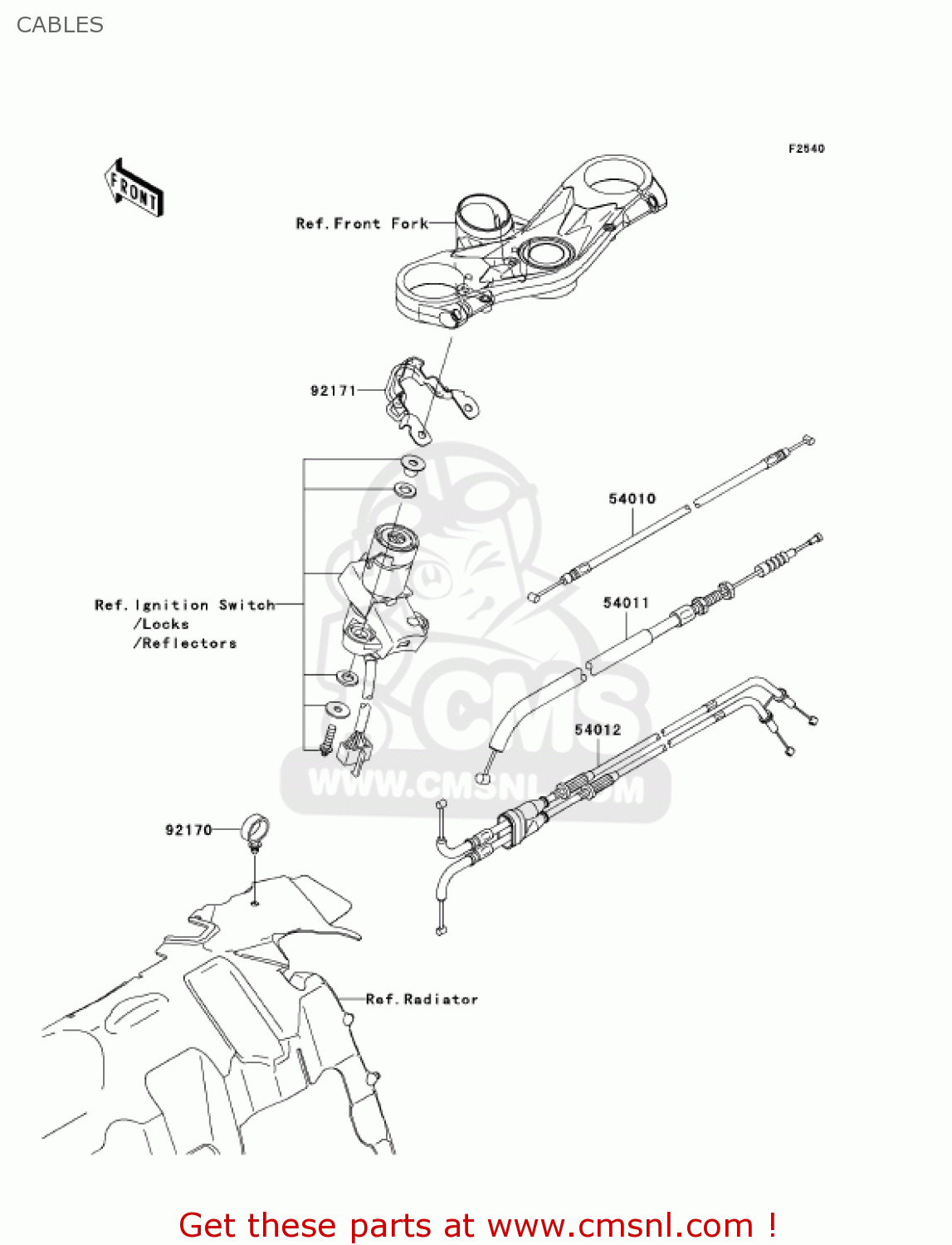 CABLES ZX636B1 NINJA ZX6R 2003 USA CALIFORNIA CANADA