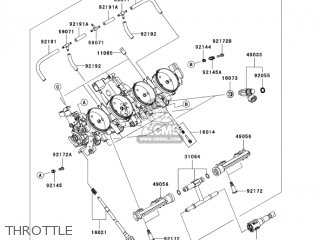 THROTTLE - ZX636B1 NINJA ZX6R 2003 USA CALIFORNIA CANADA