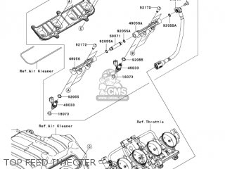 TOP FEED INJECTER - ZX636B1 NINJA ZX6R 2003 USA CALIFORNIA CANADA